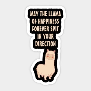 May The Llama Of Happiness Cute Chibi Animal Sticker